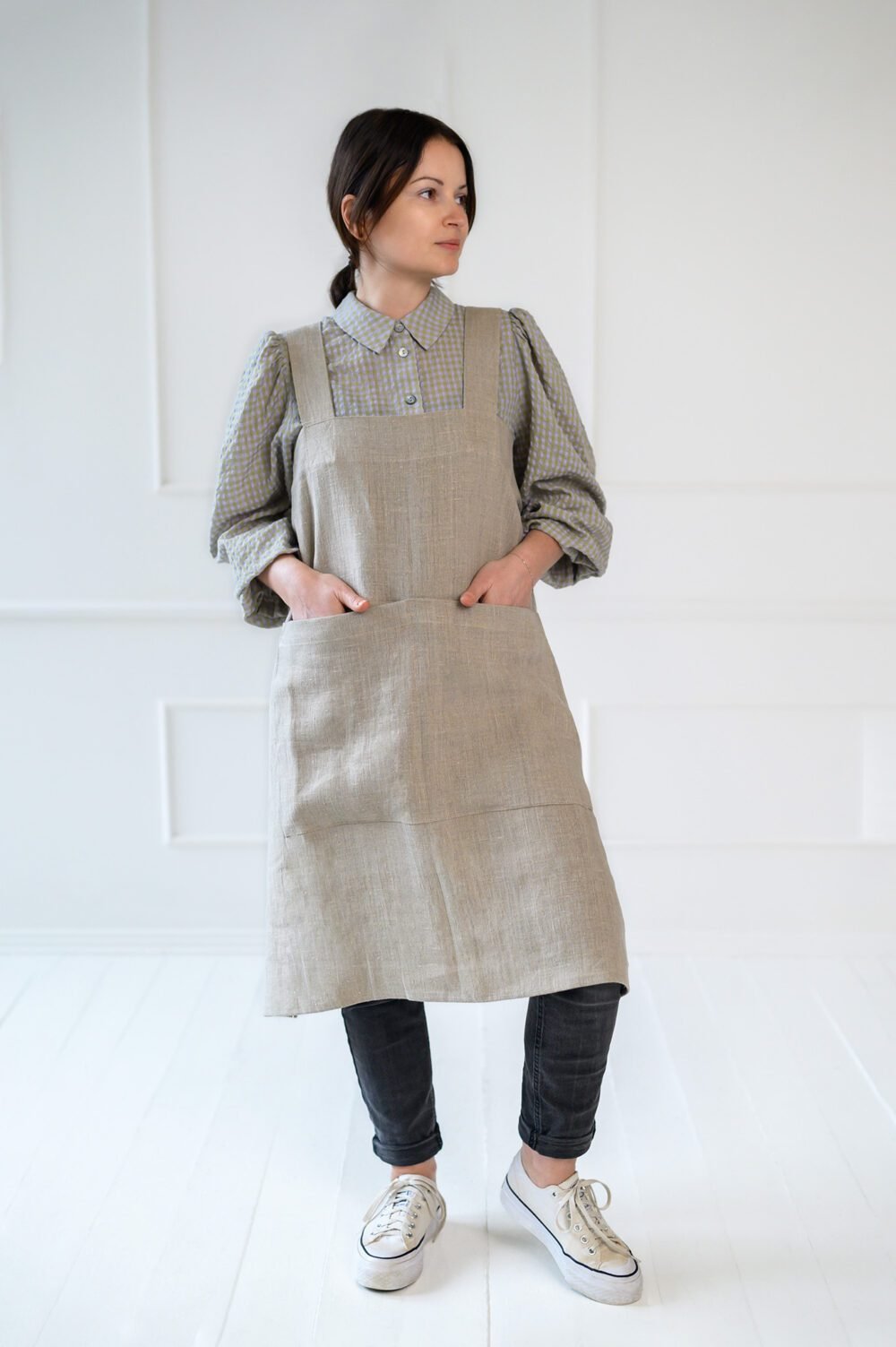 Pinafore linen apron