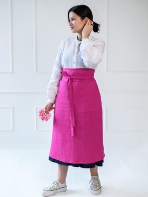 Linen half apron