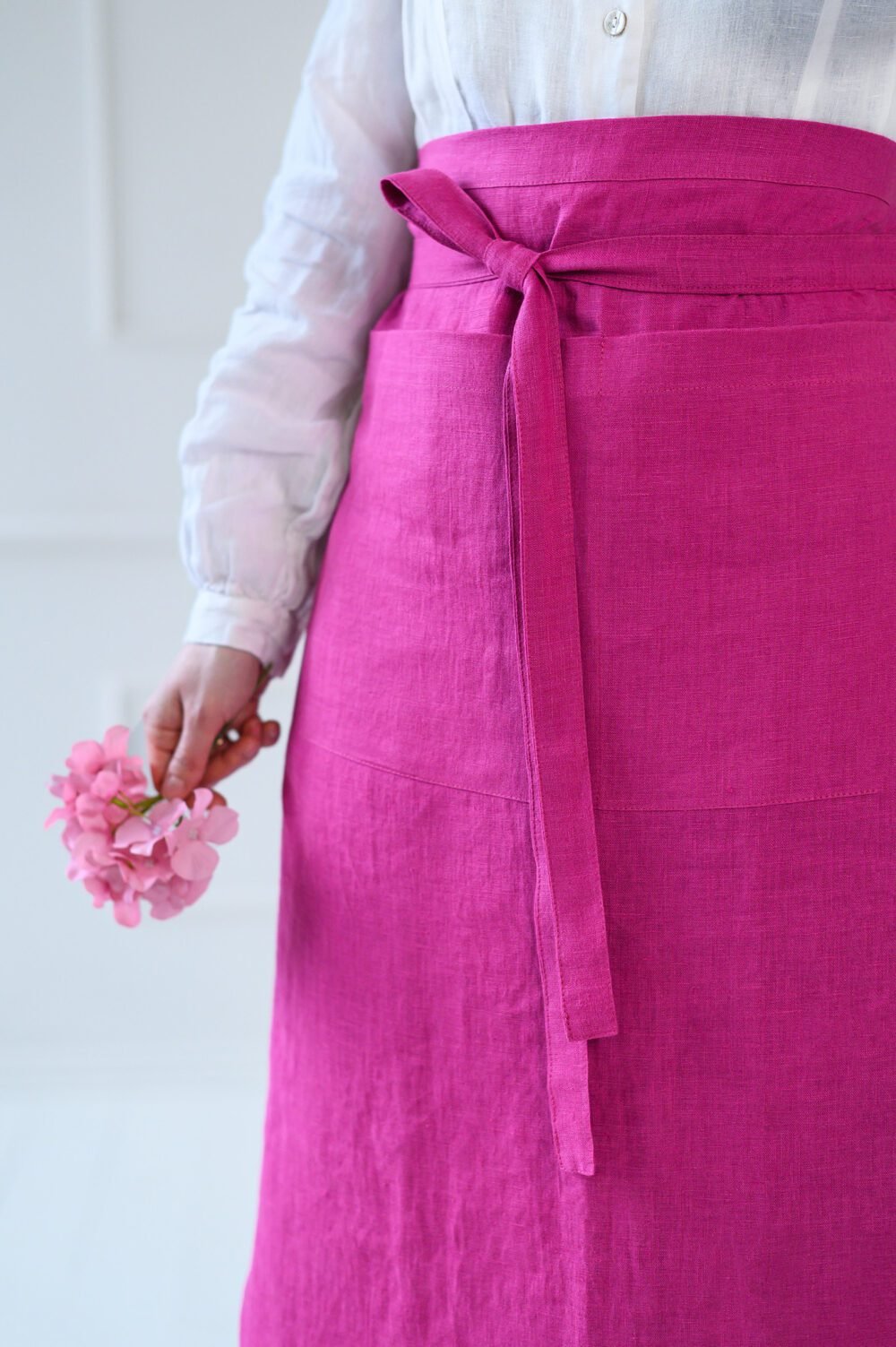 Linen half apron