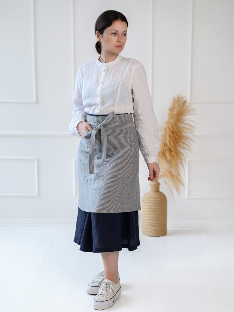 Linen half apron
