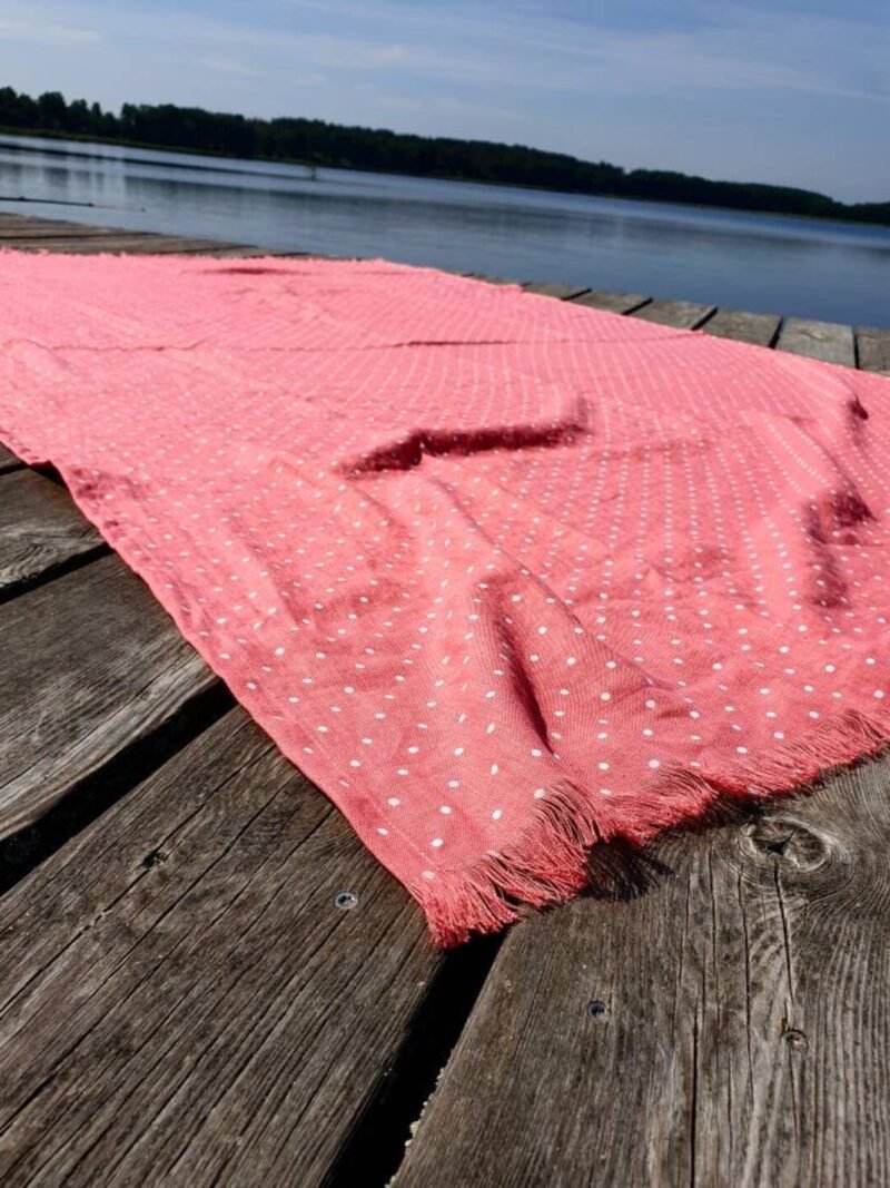 Lightweight custom color linen blanket