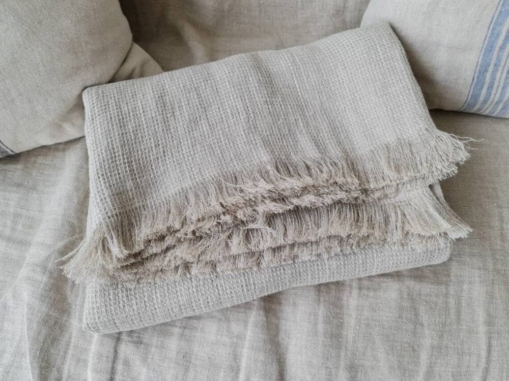 Linen blanket "Waffle"