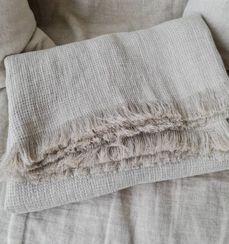 Linen blanket "Waffle"