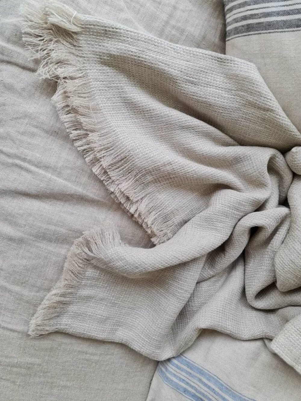 Linen blanket "Waffle"