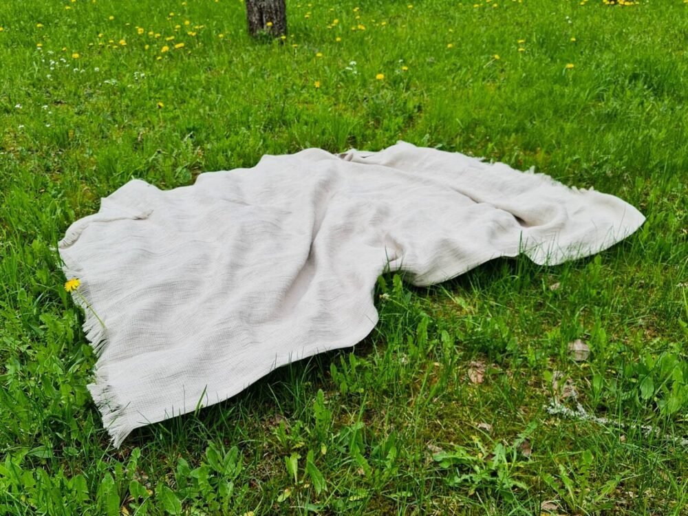 Linen blanket "Waffle"