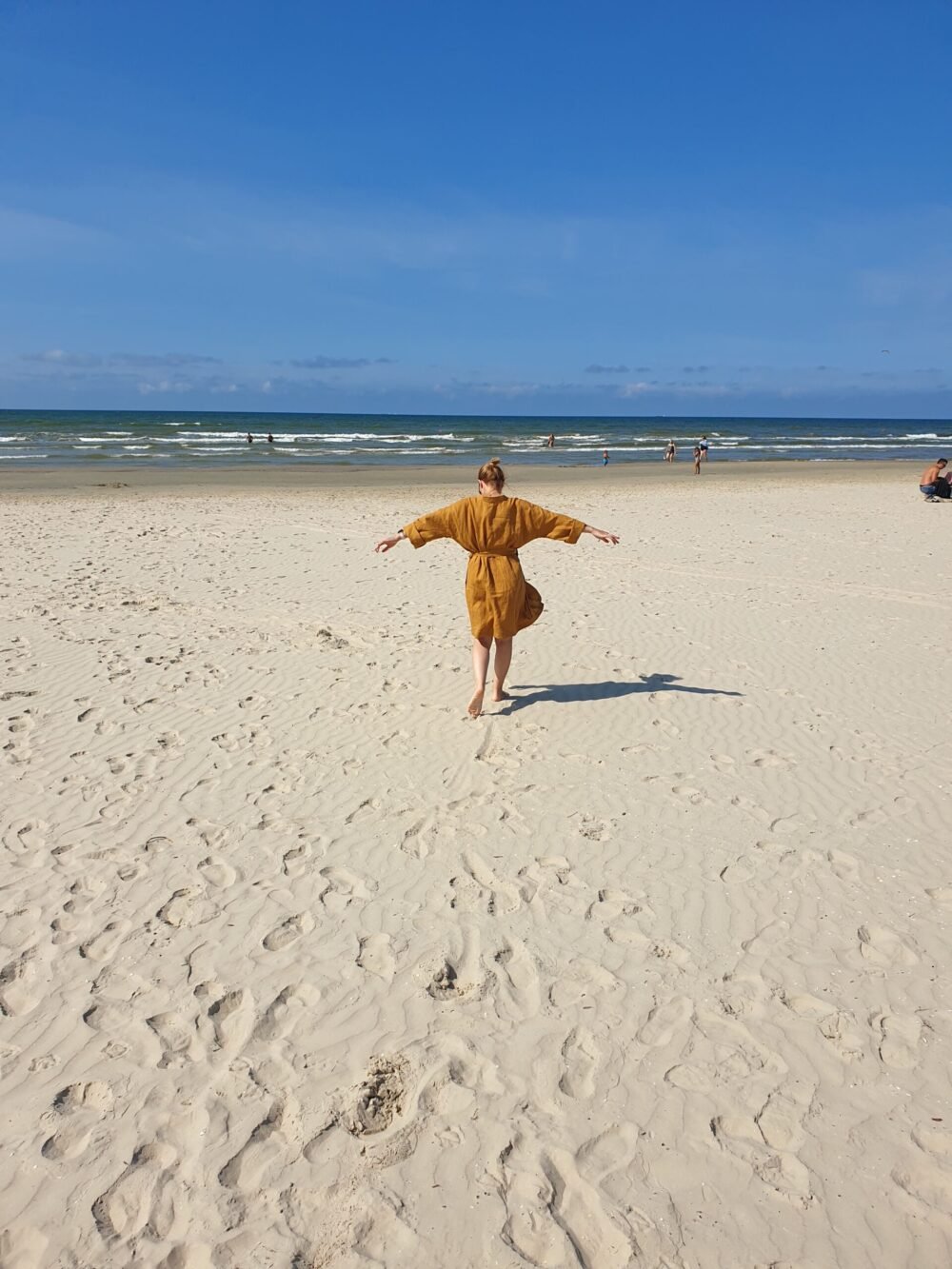 Linen bath robe