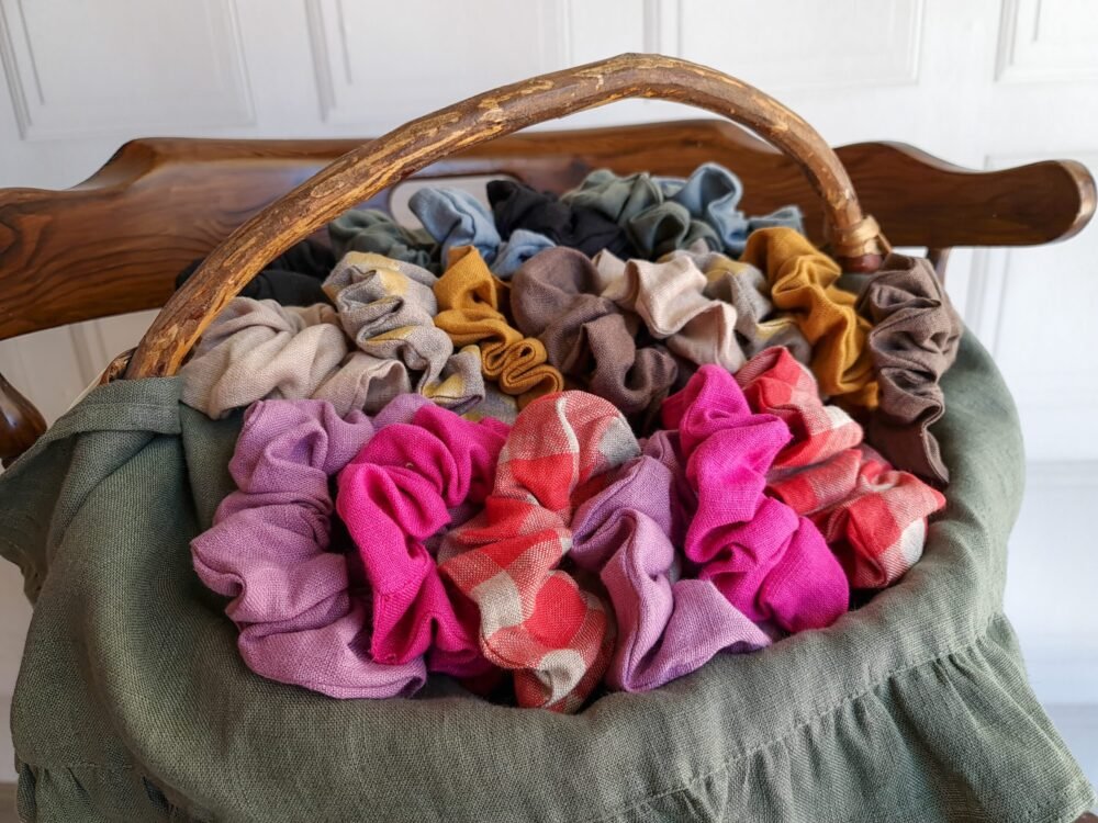 Linen scrunchie
