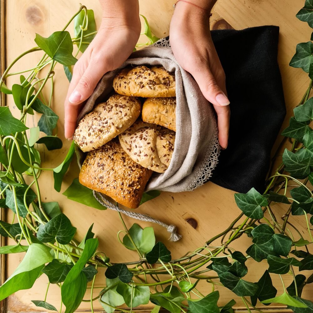 Linen bread bag