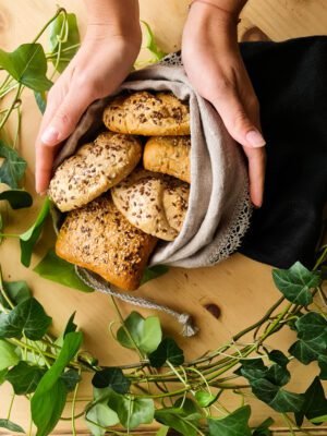 Linen bread bag