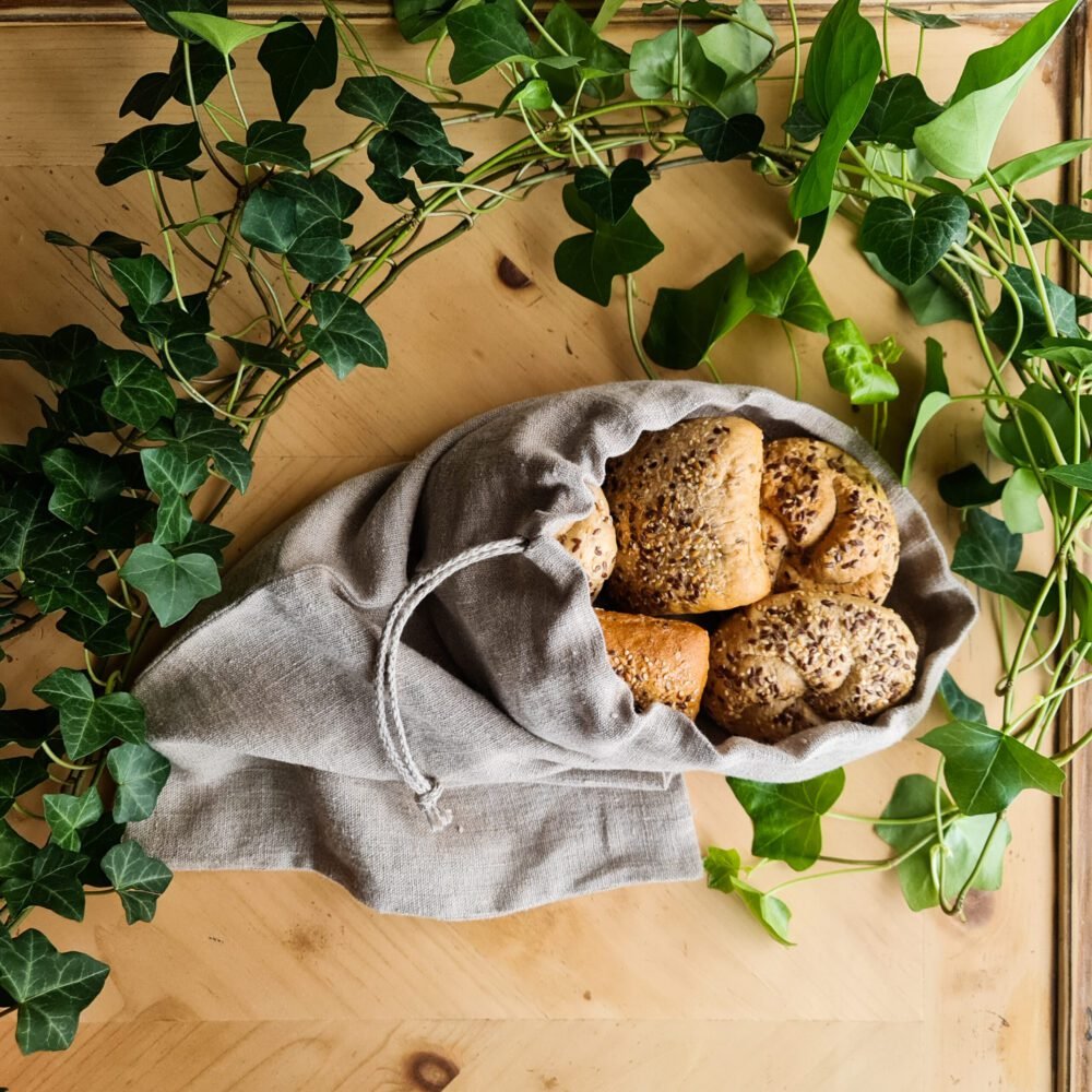 Linen bread bag