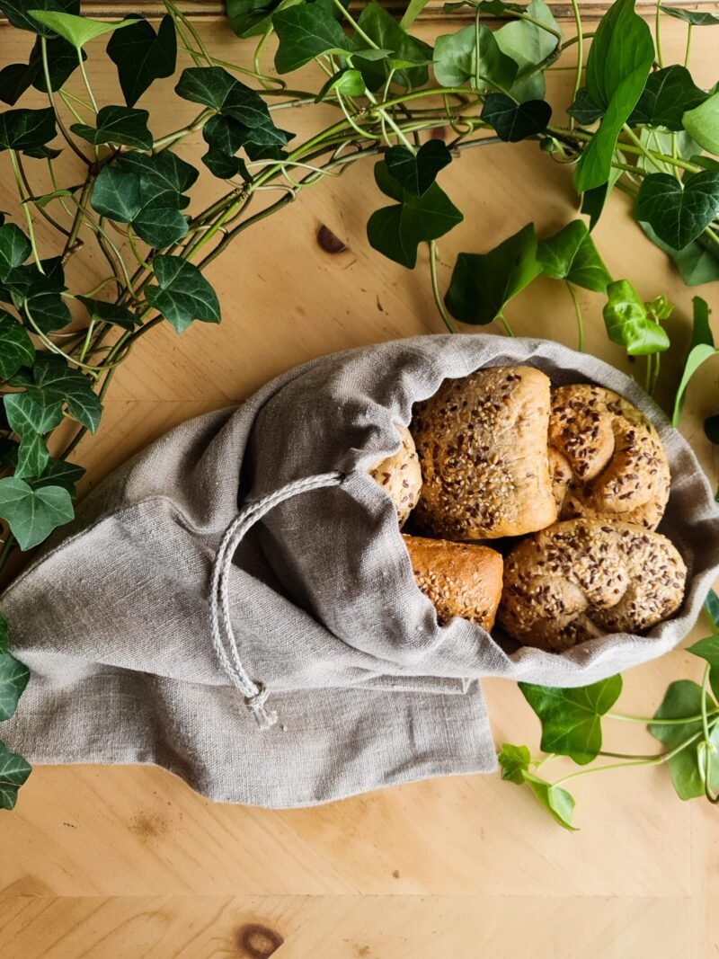 Linen bread bag