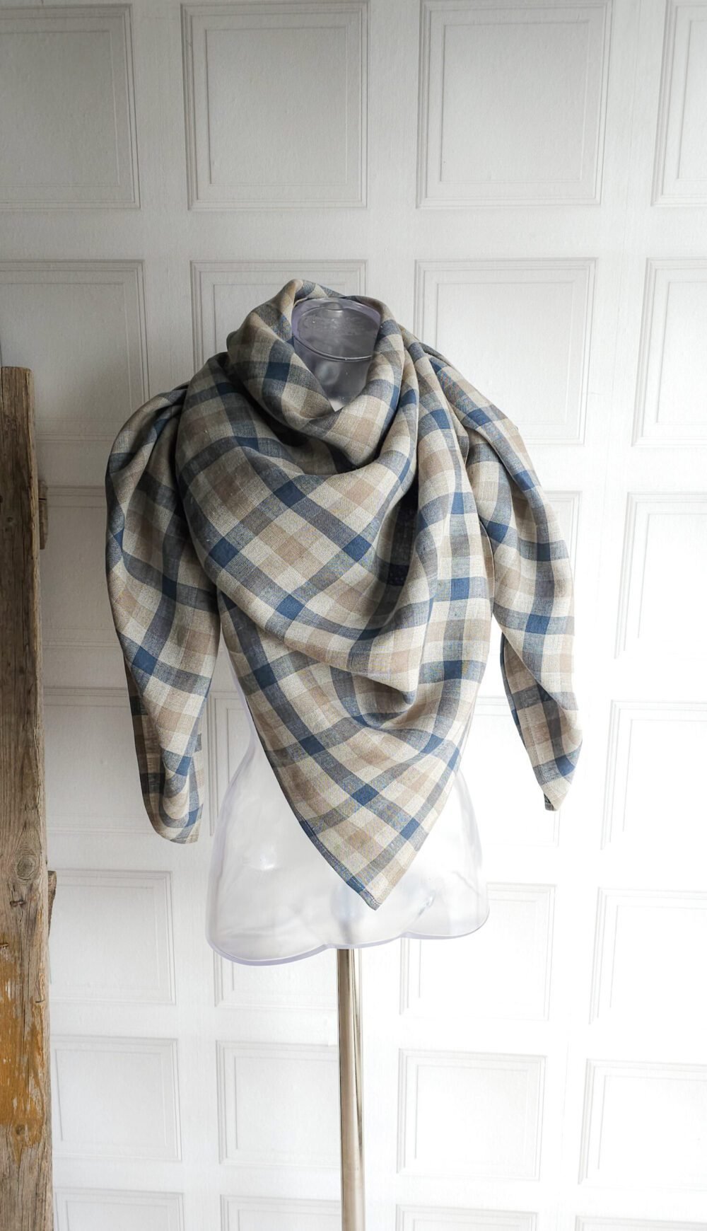 Large linen square shawl