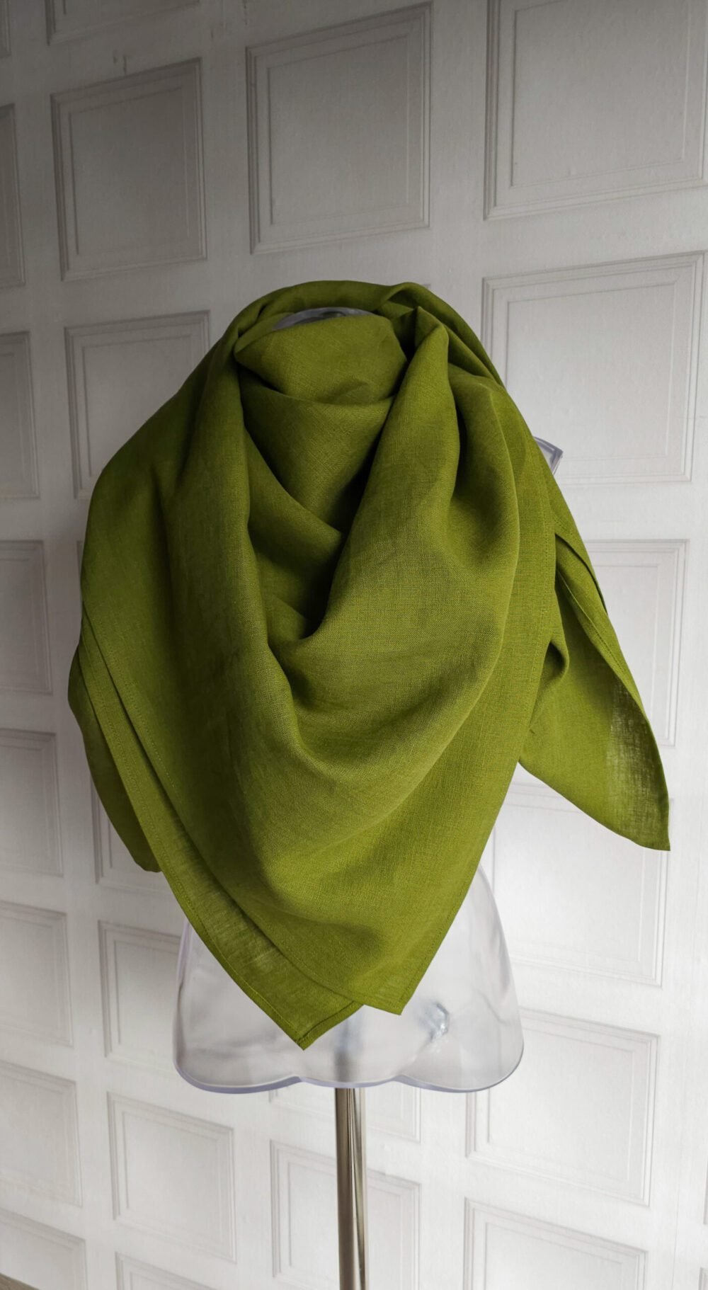 Large linen square shawl