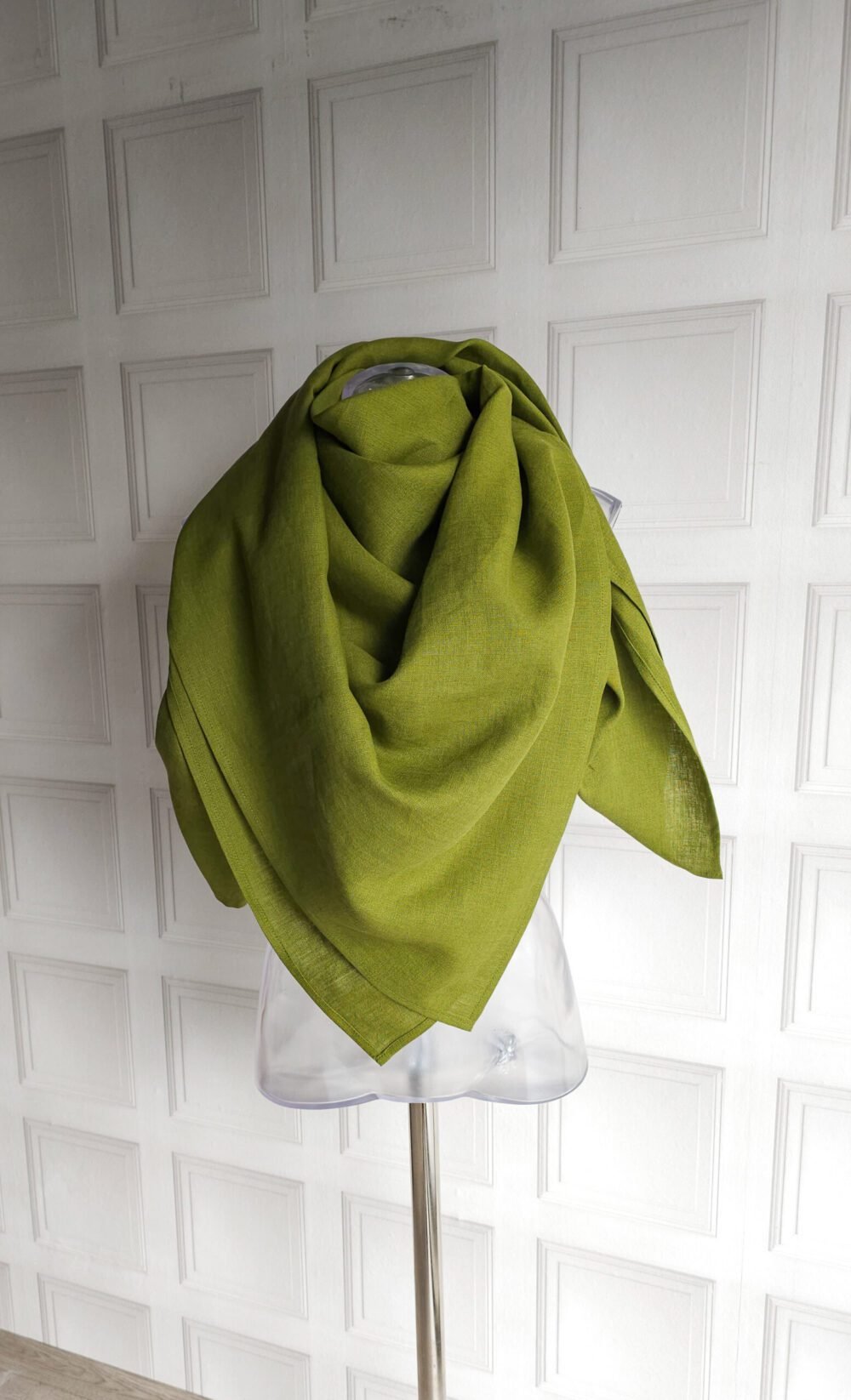 Large linen square shawl