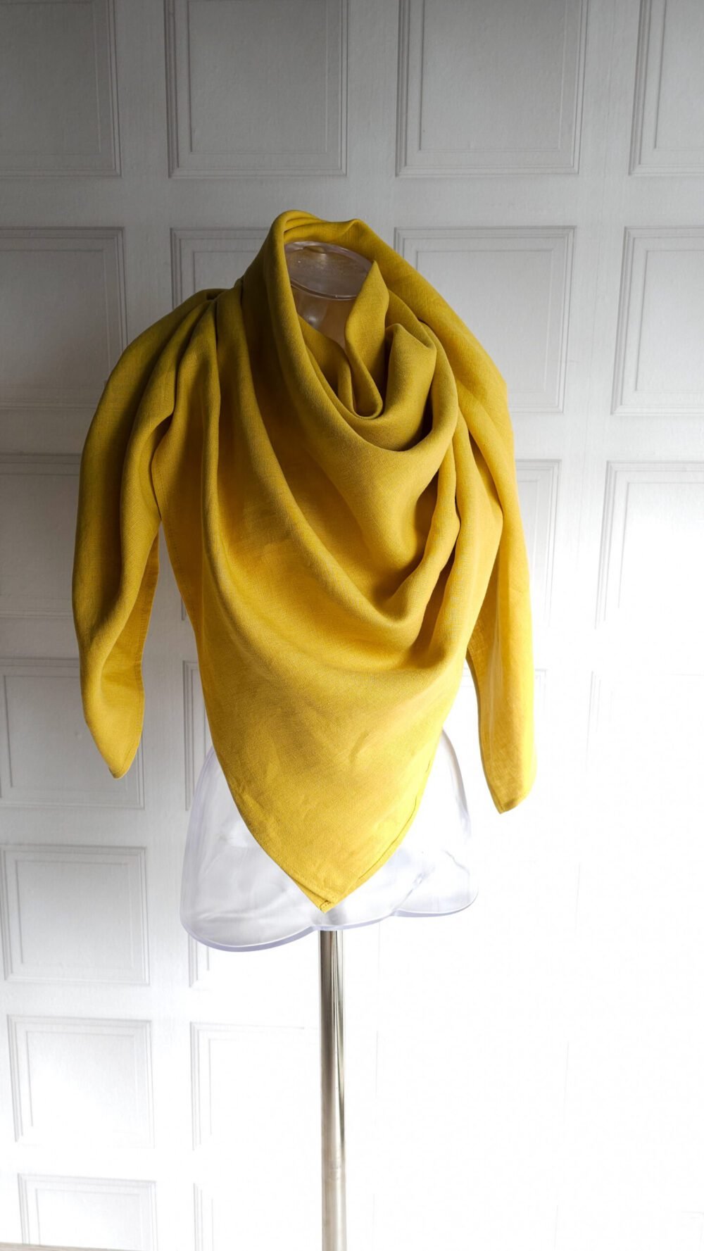 Large linen square shawl
