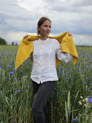 Linen square shawl