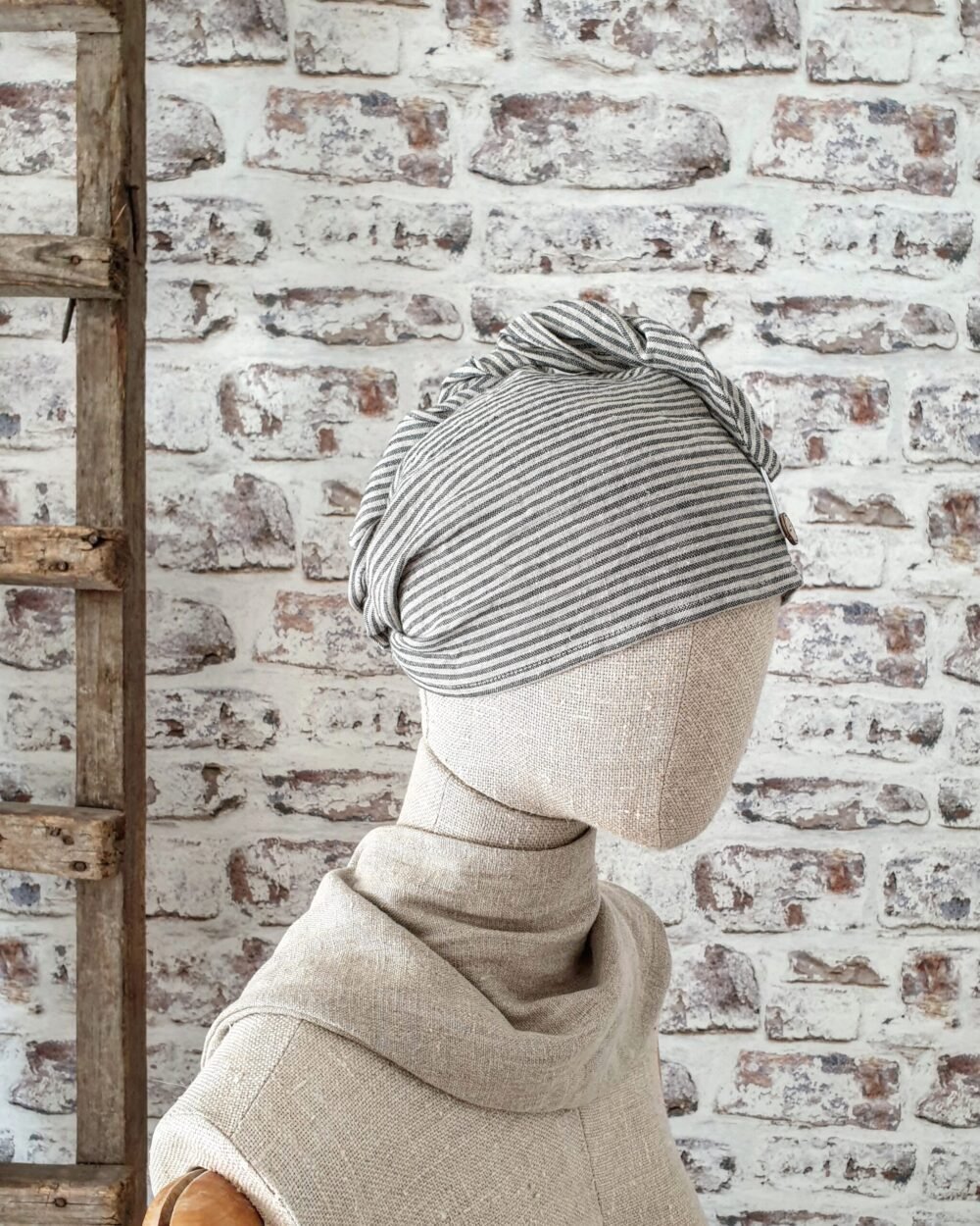 Linen hair turban wrap