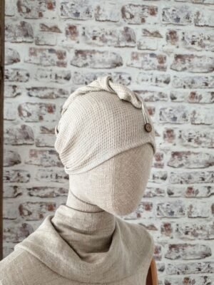 Linen hair turban wrap