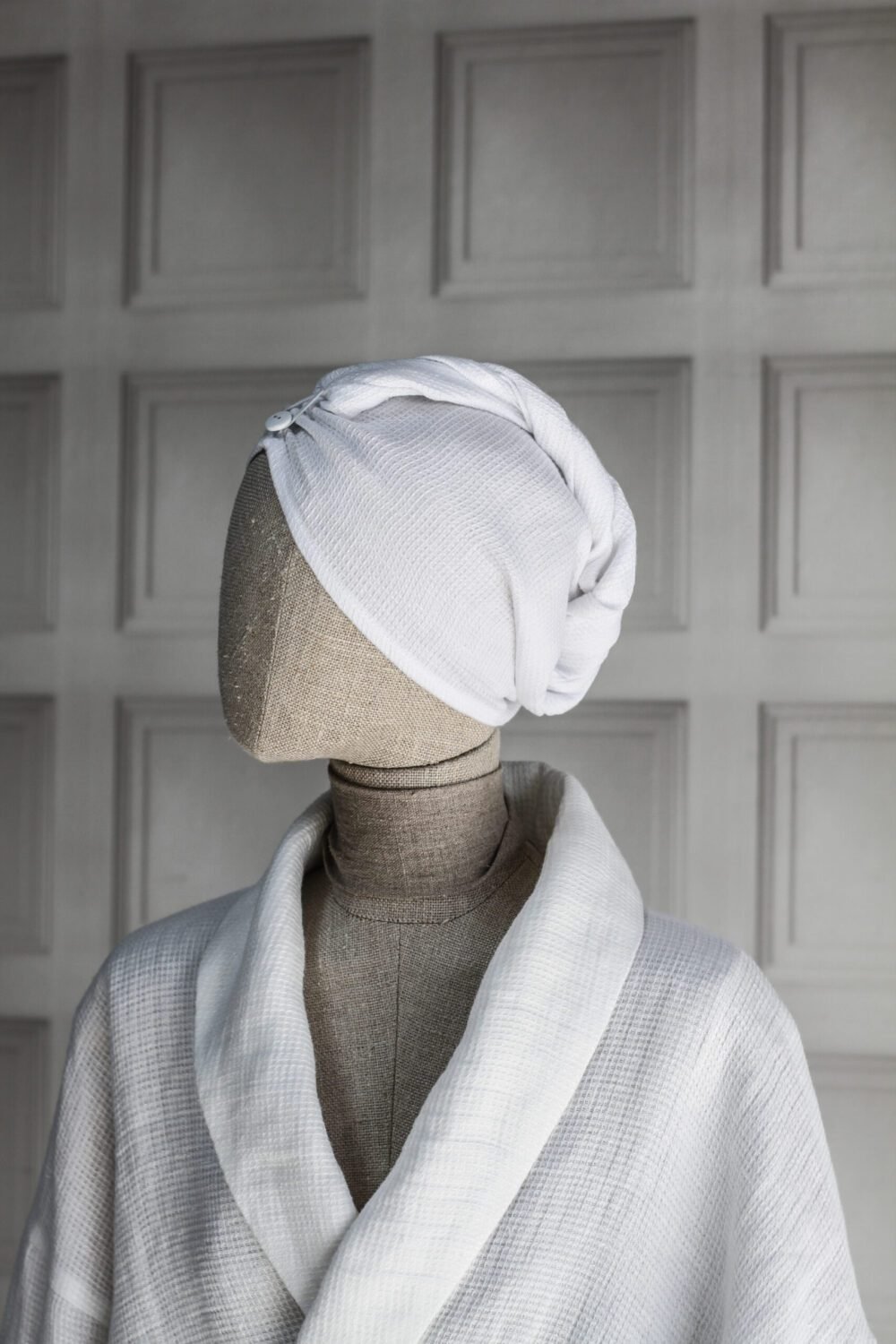 Linen hair turban wrap