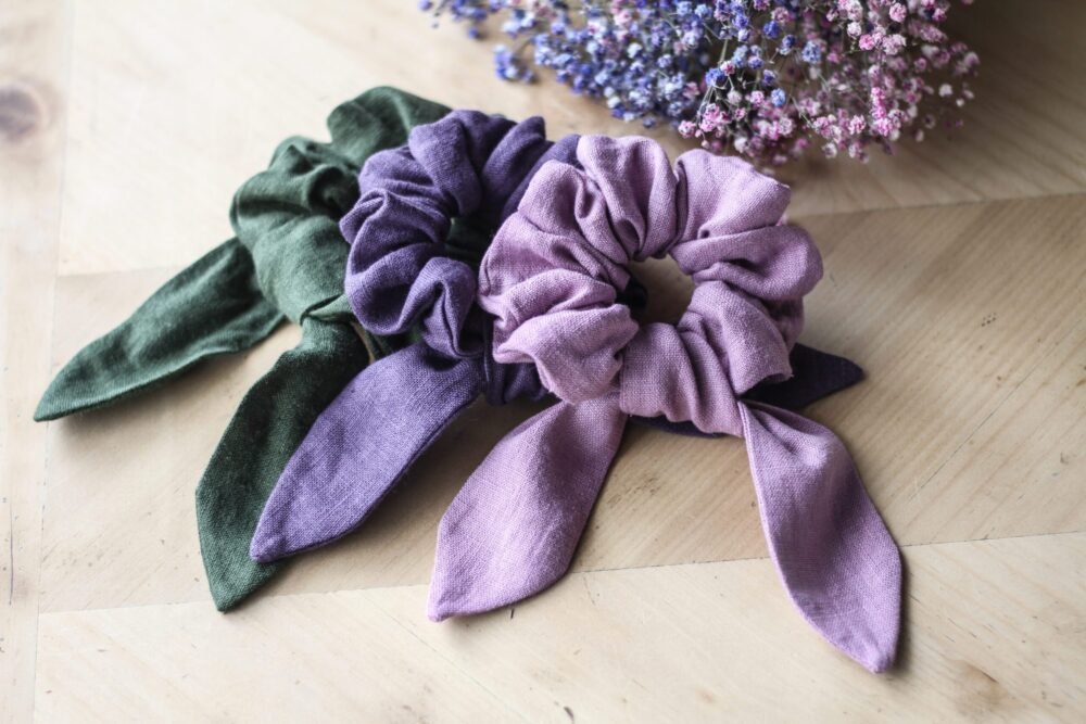 Linen scrunchie
