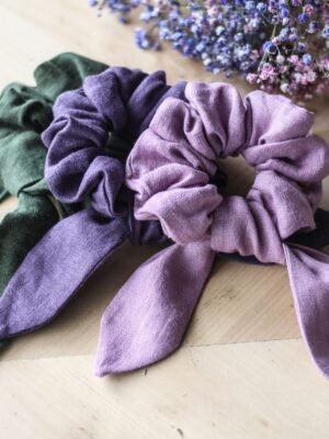 Linen scrunchie