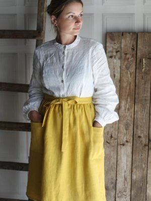 Linen skirt apron