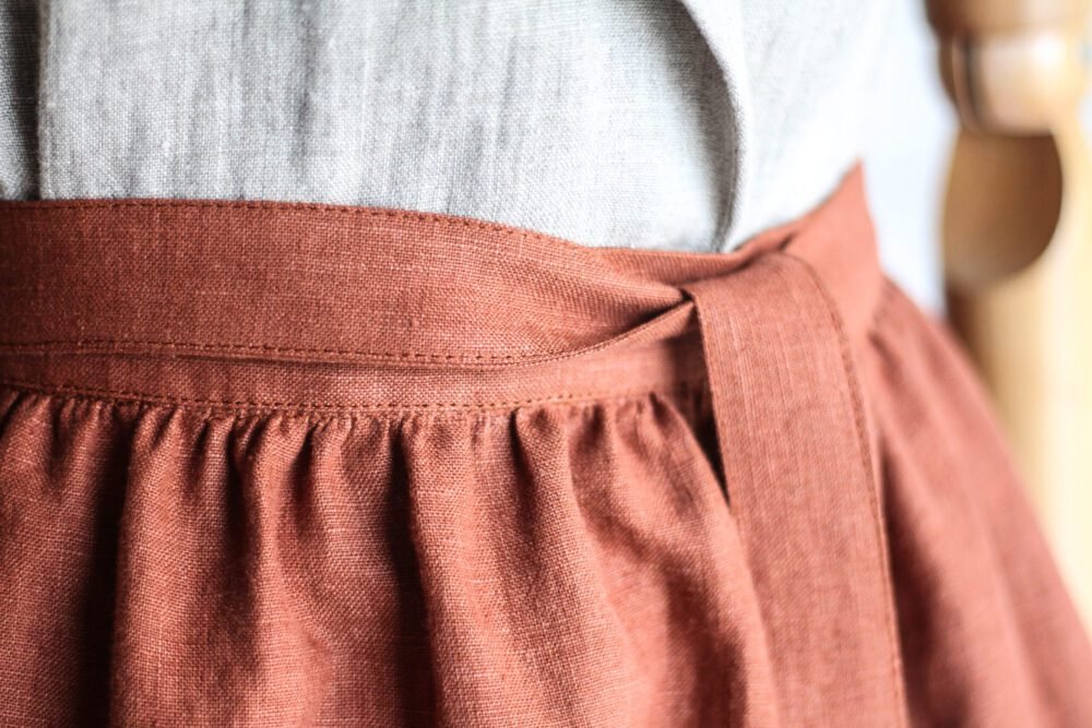 Linen skirt apron