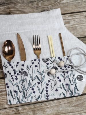 Linen cutlery case roll holder