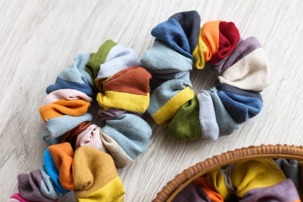 Linen scrunchie