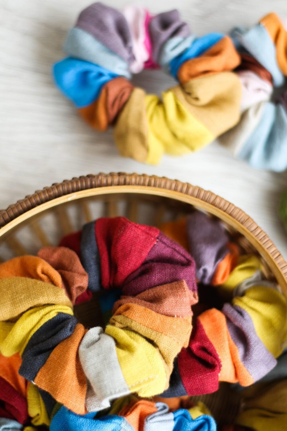 Linen scrunchie