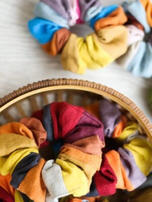 Linen scrunchie