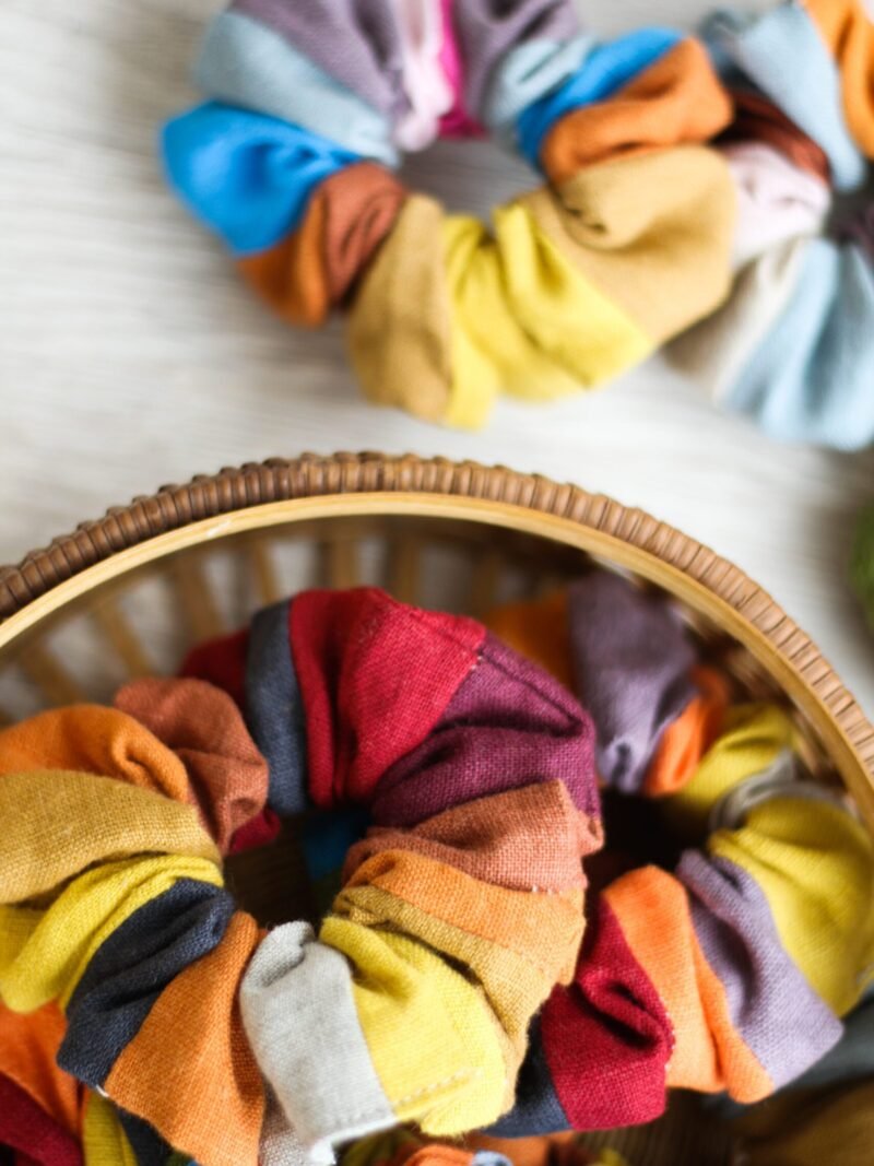 Linen scrunchie