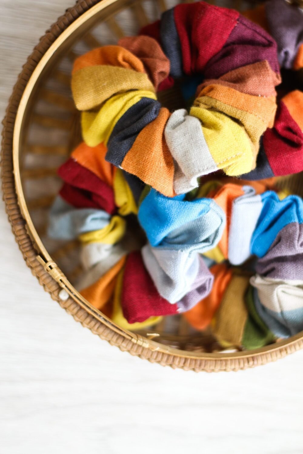 Linen scrunchie