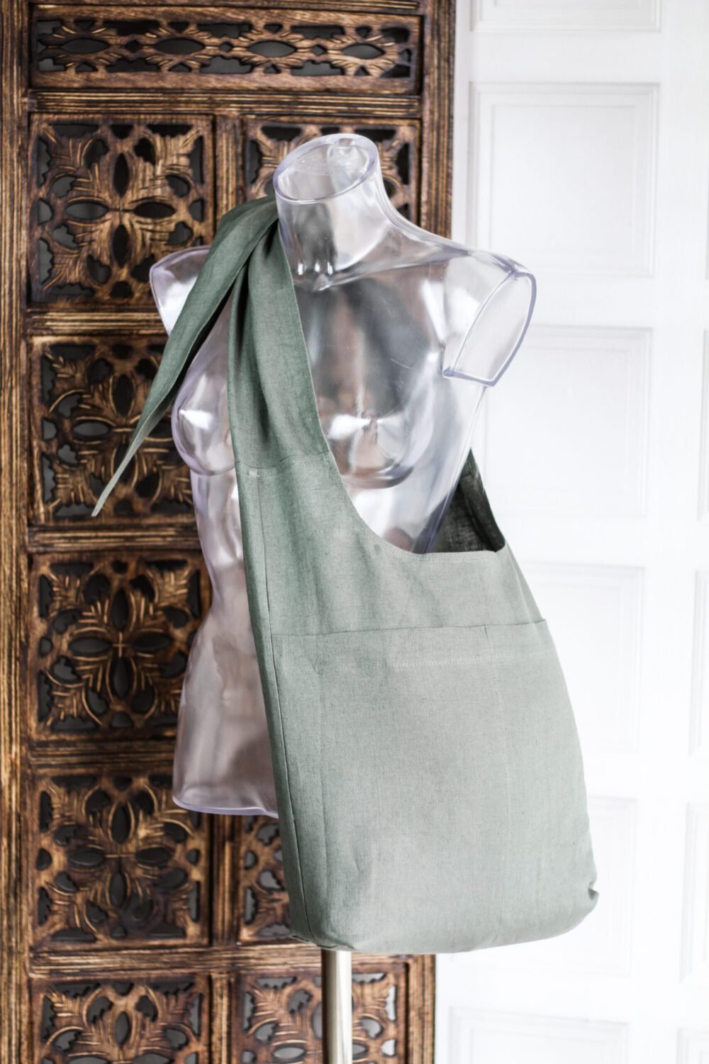 Linen tsuno tote bag