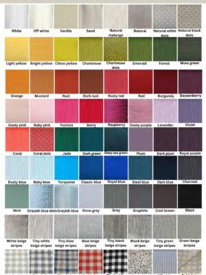 The Raw Linen color chart