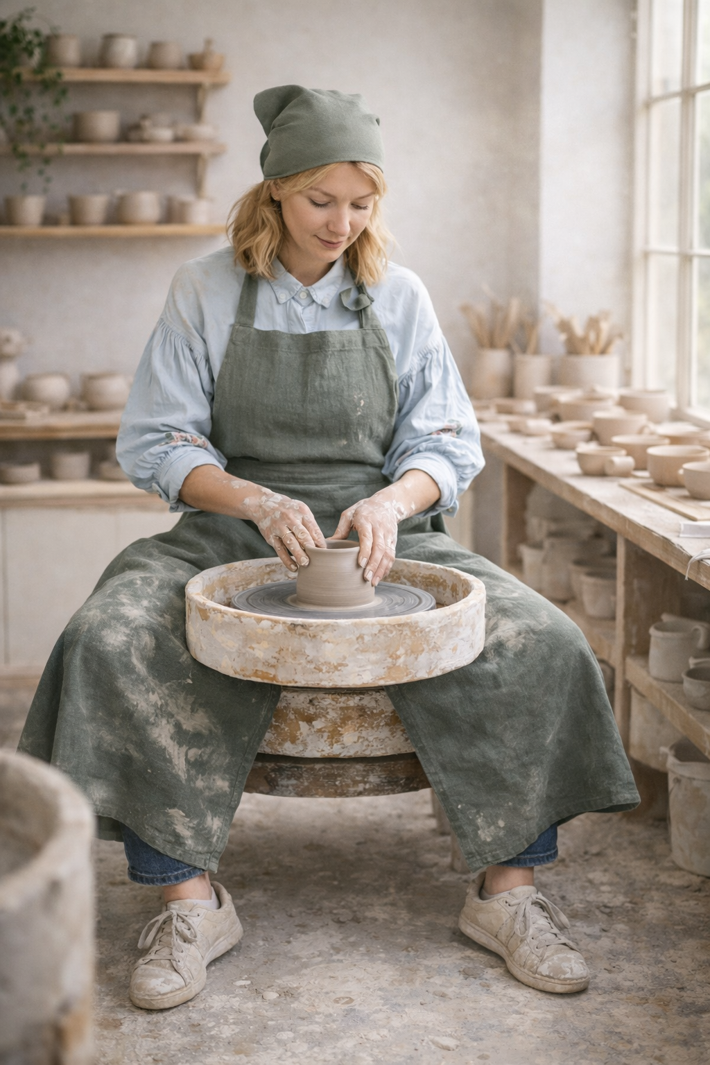 Linen Pottery Apron - Image 5