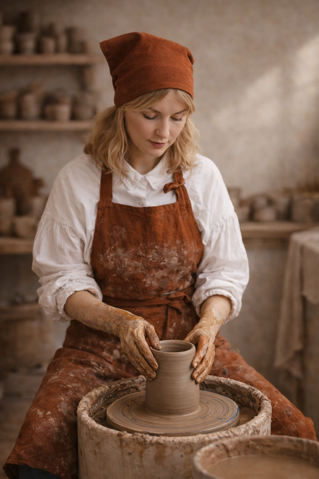 Linen Pottery Apron - Image 6