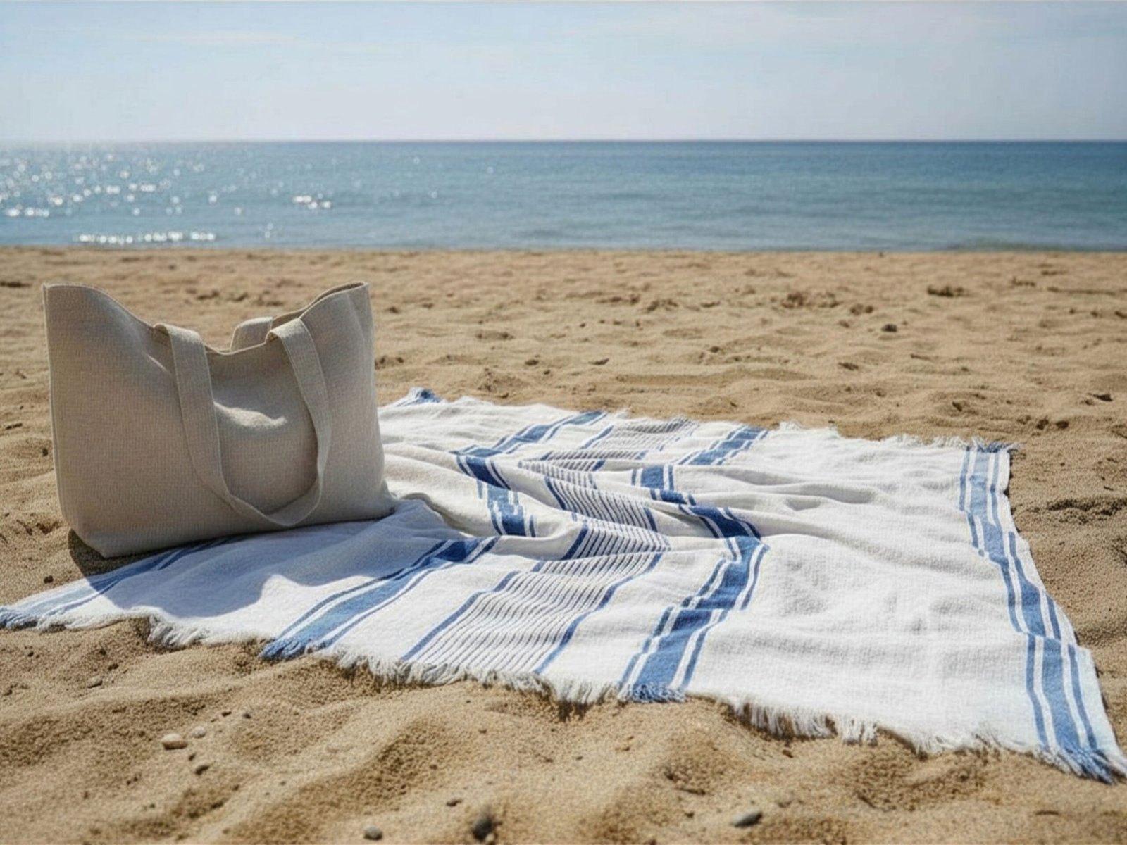 French stripe linen blanket - Image 4
