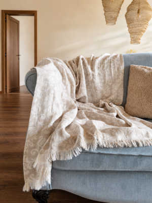 Linen blanket "Damask"