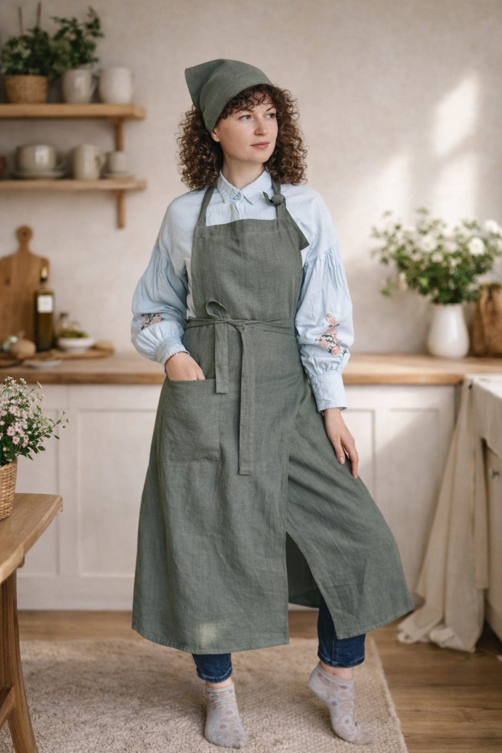 Linen Pottery Apron - Image 7