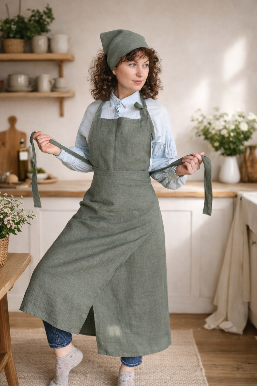 Linen Pottery Apron - Image 8